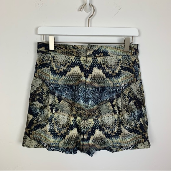Black Halo Pants - Black Halo Snake Print High Waisted Shorts